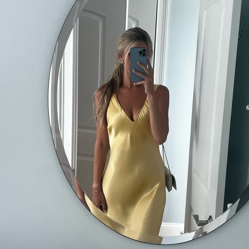 Anthropologie yellow dress